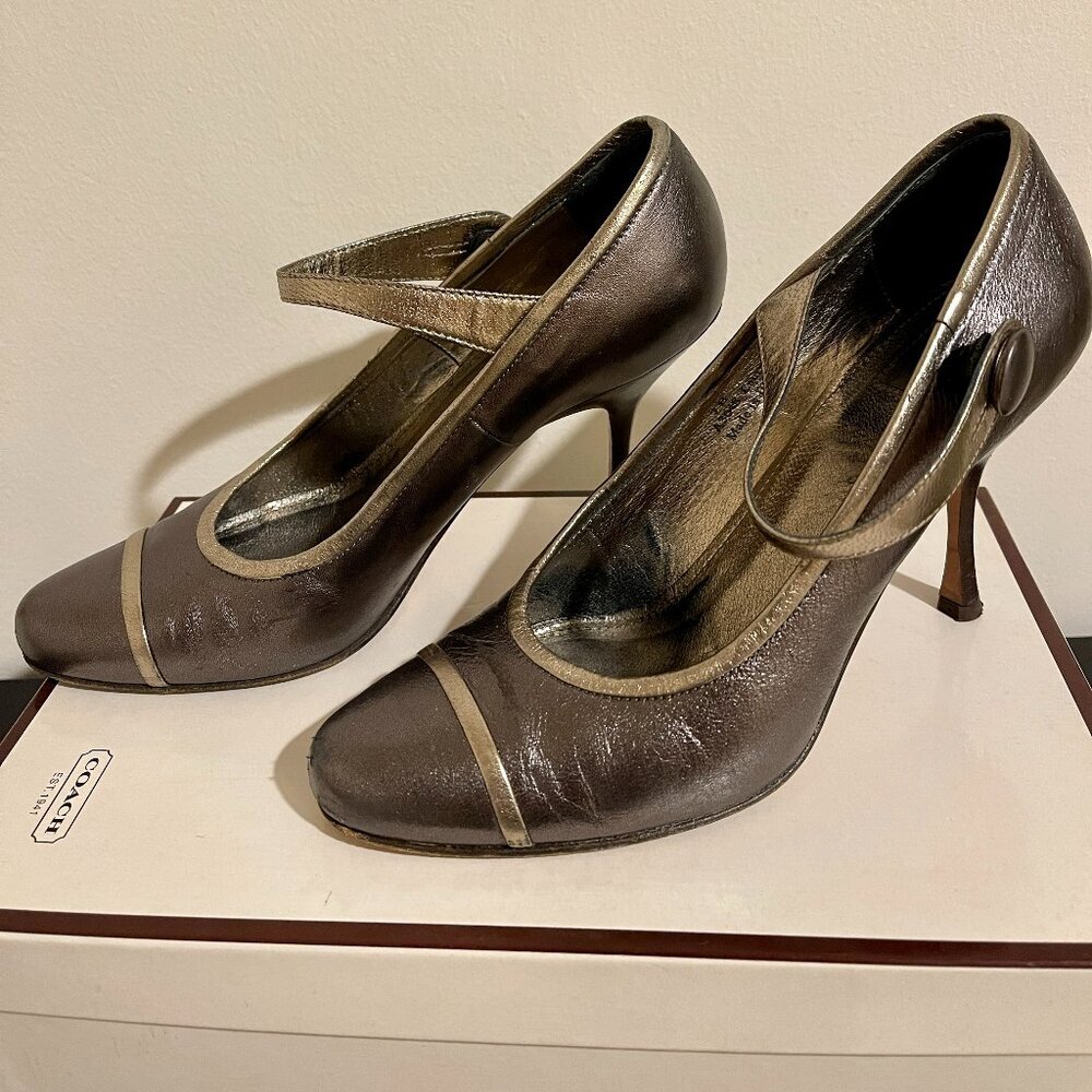 Coach Metallic Lauryn MaryJane Heels